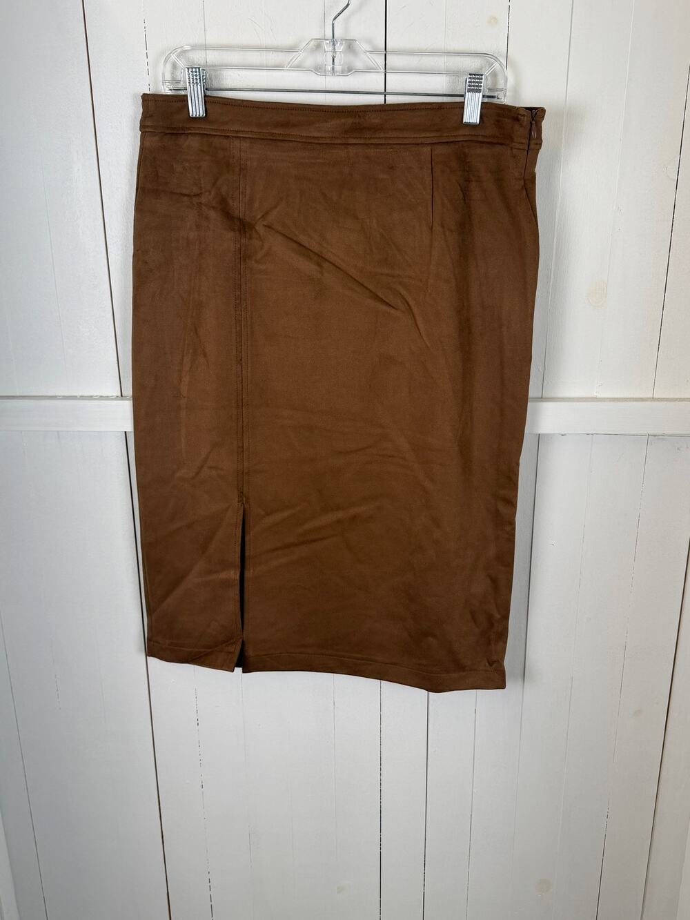 Tahari Brown A-Line Knee Length Skirt Size L Nylon